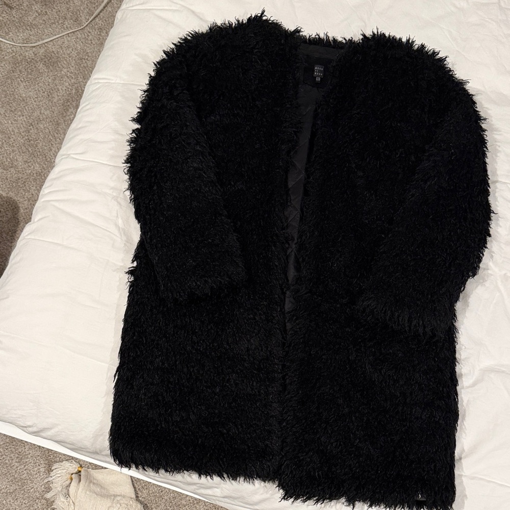 Elegant Black Teddy Jacket for Women